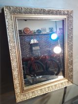 miroir  doré  ancien  38x48   bon etat vue son age une petit