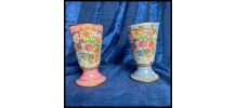 Lot de 2 mazagrans en porcelaine de Couleuvre