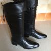 Bottes hautes noires  larges molets