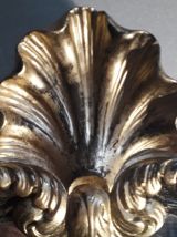 miroir style louis xv  fond  noir patiné  or  1970 en bonne 