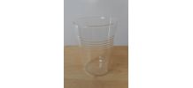 4 gobelets et carafe  (0,65l) en verre transparent