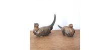 Couple d'oiseaux en céramique