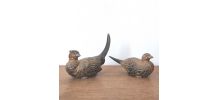 Couple d'oiseaux en céramique