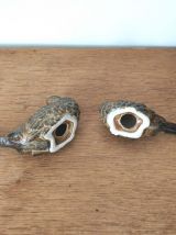 Couple d'oiseaux en céramique