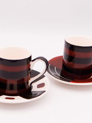 Set 2 Tasses Vintage CHAT CULT 1970