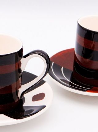 Set 2 Tasses Vintage CHAT CULT 1970