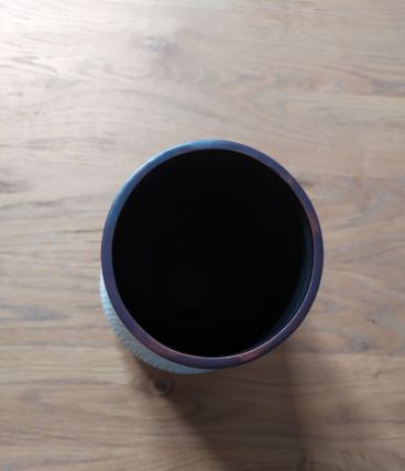 Vase blanc marron