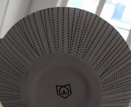 Vase blanc marron