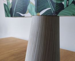 Vase blanc marron