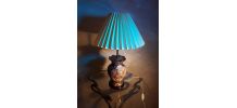 lampe asiatique  richement decorer 1960    tres belle 54x30 