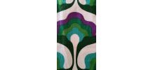 Paire rideaux vert/violet années 70
