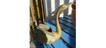 Ancien Vide Poche bronze  Laiton en forme de Cygne 