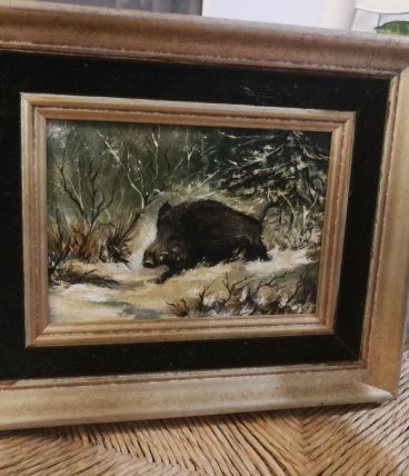 Tableau '' le sanglier '' 