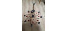 lustre  1960 typique  a 8 branchement  de tulipe en bon etat