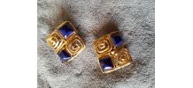 boucles d'oreilles  carrées
