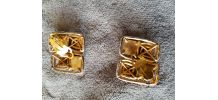 boucles d'oreilles  carrées