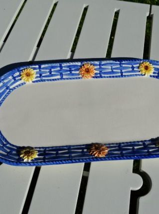 Grand plat provençal fleuri