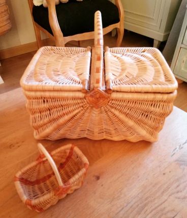 Panier pic nic en osier 