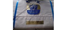 Grand drap métis fleur bleue