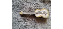 broche violon plaquée argent