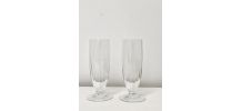 6 verres à champagnes ou apéritif en cristal.