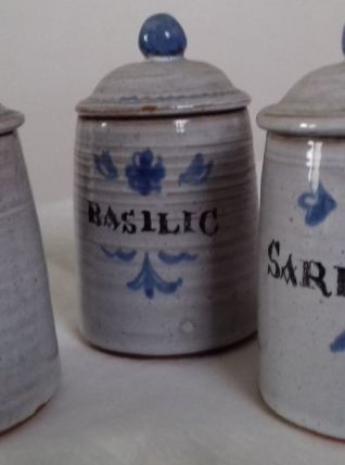 1 lot de 6 petits pots aromatiques en céramique