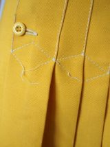 Mini jupe plissée jaune moutarde Mod GoGo vintage 70's