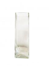 Vase en verre transparent