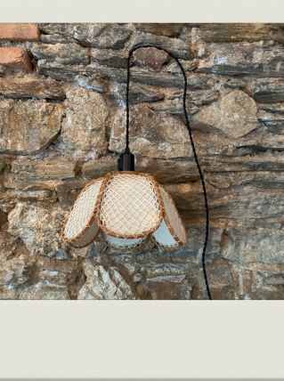 Balladeuse vintage bambou macramé