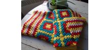 Plaid en crochet coton perlé