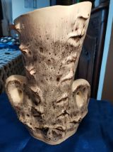Grand vase vintage céramique Vallauris signé
