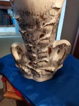 Grand vase vintage céramique Vallauris signé