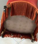 Fauteuil crapaud en velours rose