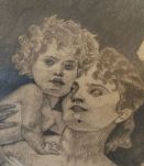Tableau "Mère et c'est trois enfants" 