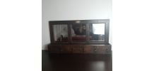 Vestiaire-Porte manteau bois miroir