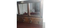 Vestiaire-Porte manteau bois miroir