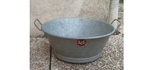 bassine  en  zinc  ALG  vintage