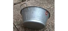 bassine  en  zinc  ALG  vintage