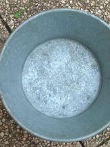 bassine  en  zinc  ALG  vintage