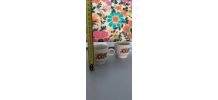 2 tasses vintage fleurs 