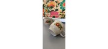 2 tasses vintage fleurs 