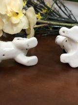 2 petits dalmatiens en faience - Vintage