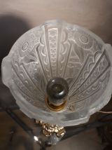 LAMPE bronze  ART  NOUVEAU TULIPE  pressé du style  MULLER D