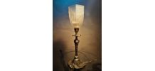 GRANDE LAMPE bronze  ART  NOUVEAU TULIPE   pressé  signé  LA