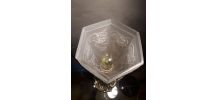 GRANDE LAMPE bronze  ART  NOUVEAU TULIPE   pressé  signé  LA