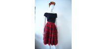 Jupe tartan écossaise midi pure laine vintage
