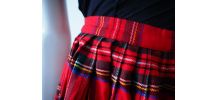 Jupe tartan écossaise midi pure laine vintage