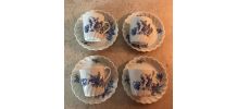 Série de 4 tasses en porcelaine de Limoges 