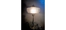 LAMPE ART NOUVEAU   en bronze doré 1900 a 20 avec  abat jour