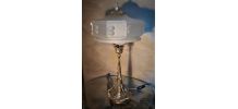 LAMPE ART NOUVEAU   en bronze doré 1900 a 20 avec  abat jour